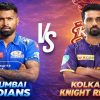 Mumbai Indians VS Kolkata Knight Riders timeline